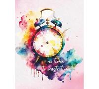12-Month Undated Watercolor Clock Planner - Goal Planner - Budget Planner - 8.5x11in