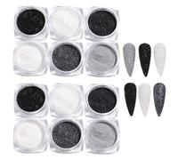 12 Morceaux De Paillettes À Ongles, Design Des Ongles, Poudre De Paillettes Holographiques, Décoration Des Ongles, Paillettes À Graines D'Ongle, Poudre De Ongles, Scène Des Ongles (6 Couleurs).