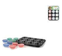 12 Moules Antiadhésifs Pour Muffins De 27x36 Cm
