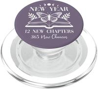 12 New Chapters 365 New Chances Book Reading 2026 New Year PopSockets PopGrip pour MagSafe