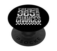 12 Nouveaux chapitres 365 Nouvelles Chances positives Bonne année 2026 PopSockets PopGrip Adhésif