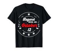 12 octobre anniversaire Legend Man Boy Since October 12th T-Shirt