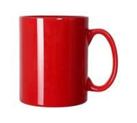 12 OZ Extra Large Ceramic Coffee Mug, Classic Porcelain Super Big Tea Cup with Handle for Office and Home, Red