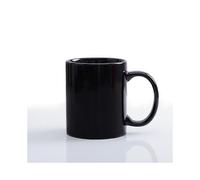 12 Oz Extra Large Ceramic Coffee Mug, Classic Porcelain Super Big Tea Cup with Handle for Office And Home, Black