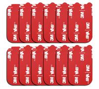 12 Pack 3m Vhb Magnetic Dashboard Sticker Rectangular Sticker Replacement For Car Mobile Phone 3m Vhb Double-Sided Base Sticker Parts (Red)