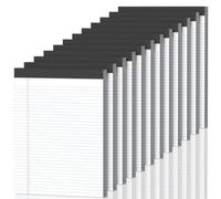 12 Pack 8.5 x 11 Inch White Legal Pads, College Ruled Writing Pads with Hard Back, Micro Perforated Note Pads for Office, School & Home, 50 sheets per pad ideal for Students, Teachers & Professionals