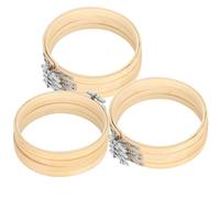 12 Pack Bamboo Circle Cross Crost Cercers, 13 cm Cadres de broderie en bois 5.1 pouces de couture pour les cercles de l'artisanat, de la pointe de bricolage et des cercles de