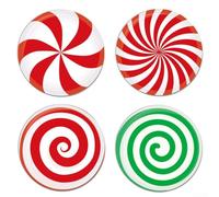 12-Pack Christmas Peppermint Candy Yard Stakes 7.9 Inches Red Green Swirl | Corrugated plastic construction Water-resistant for outdoor and indoor use Easy to install and store Suitable for lawns