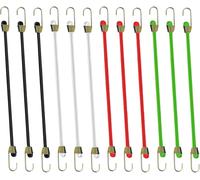 12 Pack Elastic Bungee Cord Bungee Cord Bungee Cord With Hooks,Heavy Duty Rubber Bungee Cord Bungee Cord For Camping,Army And Outdoor,Multicoloured,25 Cm