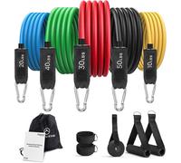 12 Pack Exercise Bands With 5 Different Resistance Levels For Workout Anywhere,Yoga,Calisthenics,Crossfit,Trx Pilate Sport