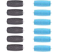 12 Pack Extra Rugueux Rouleaux de Remplacement (6 extra grossier +6 ordinaire grossier) pour Express Râpe Electrique Rouleaux de Rechange Râpe Wet & Dry