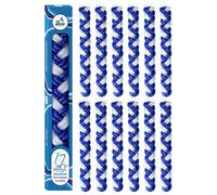 12 Pack Havdalah Candle Blue and White Flat by Ner Mitzvah