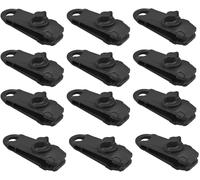 12 Pack Heavy Duty Tarp Clips Tarp Tent Caravan Garden Shade Fabric Boat Black