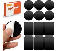 12 Pack Metal Plates For Magnetic Cell Phone Holder, Magnetic Plates Stickers, Metal Plates, Rectangular And Round Plates, Phone Accessories