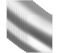 12 Pack Mirror Film Self-Adhesive Mirror Film, Flexible Glass Free Mirror Tiles, Diy Home Bathroom Wall Decoration (4"" X 6"")