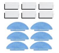 12-Pack Mop Cloth Filter for pour lubluelu Robot Vacuum 12-Pack | 12-piece value pack, 6 mops and 6 filters, match, deep clean hard floors and carpets