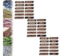 12 Pack of Magnetic Toolbox Labels - 12/24/36Pcs Toolbox Labels Magnetic, Reusable General Tool Box, Easy to Stick and Remove (Orange,36Pcs)