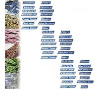 12 Pack of Magnetic Toolbox Labels - 12/24/36Pcs Toolbox Labels Magnetic, Reusable General Tool Box, Easy to Stick and Remove (Blue,36Pcs)