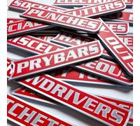 12 Pack of Magnetic Toolbox Labels, 3D-Printed Tool Box Labels, General Tool Box Organize Accessories, Durable Premium Set for Tool Chest Cabinet, Reusable Tags (Red)