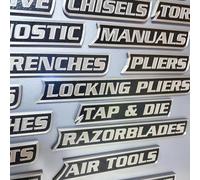 12 Pack of Magnetic Toolbox Labels, 3D Printed Toolbox Drawer Tags Magnetic Tool Box Labels, General Tool Box Organize Accessories,Quick Identifying Drawers (Style-D)