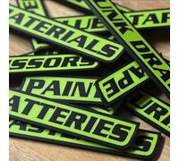 12 Pack of Magnetic Toolbox Labels, Durable Magnetic Tool Box Labels for Drawers & Cabinets, Easy to Read 3D Toolbox Label for Garage & Workshop Organization (Green)