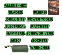 12 Pack of Magnetic Toolbox Labels, Multipurpose Tool Boxs Tags, 3D-Printed Tool Box Labels, Reusable Magnet Tags for Box Drawers, for Toolboxes Carts Drawers Cabinets (Green)