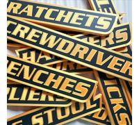 12 Pack of Magnetic Toolbox Labels, Toolbox Labels Magnetic for Tool Organization, Quick Identifying Tool Box Drawers, Reusable Tags (Yellow)