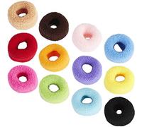 12 Pack Tissu Éponge Élastique Extensible Large Épais Fuzzy Cheveux Cravates Chouchous Sans Soudure Queue De Cheval Titulaires Accessoires De Cheveux pour Femmes Filles