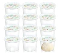 12 Packs Boîte de fermentation pour pâte à pizza transparente, conteneur rond empilable pour la fermentation de la pâte, petit organisateur de stockage pour pâte avec couvercle, accessoires pour la