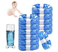 12 Packs Recharge Poubelle à Couche Anti Odeur, 4.5M Sac Poubelle Couche Sale de Bébé Épais Sac Litière Chat,Compatible avec Tommee Tippee Recharge Poubelle et un seau à litière pour chat