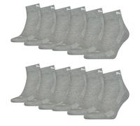 12 Paire Puma Quart Chaussettes Frottee-Sohle Gr. 35-46 Unisexe Amorti Courtes