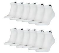 12 Paire Puma Quart Chaussettes Frottee-Sohle Gr. 35-46 Unisexe Amorti Courtes