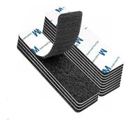 12 Paires Autocollant Double Face Extra Fort, Bandes Adhésives Scratch Puissantes 30x100mm, Réutilisable pour Fixation sans Percer sur Mur, Bois, Métal, Voiture, Maison - Noir