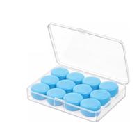 12 Paires Bouchon d'Oreille en Silicone, Boule pour Dormir et Piscine, Bouchons d'Oreilles Anti Bruit Souples et Malléables, Protection Auditive pour Sommeil, Natation, Ronflement, Bleu