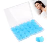 12 Paires Bouchons d'Oreille en Silicone, Boule Quies En Silicone Quies Moulables, Bouchons d'Oreille pour Dormir Moulables, Réutilisables, Pour la Travail Natation Sommeil Avions Travil (Bleu)
