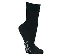 12 paires de chaussettes en bambou ultra douces pour elle et lui - Confort optimal - Pas de caoutchouc qui comprime - Idéal pour affaires, sport et loisirs - Noir - 43