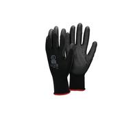 12 Paires de Gants de Travail en PU - Taille 7 - Couleur Noir - Gants de
