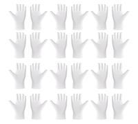 12 paires de gants en coton blancs, demi-doigts, soins de la peau, ménage