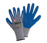 12 paires de gants L&D goes green en nitrile tricoté fin, 55 % RPET recyclé, ajustement parfait, très bonne dextérité, taille 9