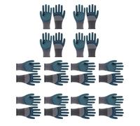 12 paires de gants respirants résistants à l'usure Gants de travail de sécurité avec revêtement en latex pour femmes et hommes Construction antidérapante