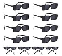 12 Paires de Lunettes d'Espion, Noires, Lunettes d'Espion Enfant Lunettes pour Voir Derrière Vous Cadeaux de Fête pour Salle d'Évasion avec Miroir à Lentille pour Garçons et Filles