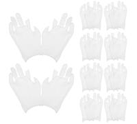 12 Paires Moufles en Coton Blancs à Doigts Ouverts | Usage Travail et Occasions Formelles, Confort Doux et Respirant, Pouce et Index Dégagés, Lot