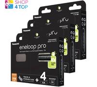 12 Panasonic Eneloop Pro Piles Rechargeables Aa Hr6 Avec Boîtier De Rangement