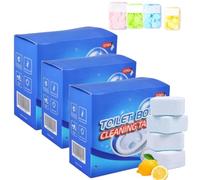 12-Panel Super-Effective Toilet Cleaner, 2026 New Natural Toilet Cleaner, Powerful Scaling Removal, Strongly Cleans Drains and Bathroom Stains，Includes Disposable Soap Sheets (3Packs)
