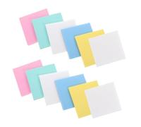 12 Paquets Bloc-notes Adhésif Coloré Transparent, , Format 7,8x7,8x0,5cm | Surface Dépolie en PVC, Écriture Fluide, Classement par Teinte, Bords Évitant les Replis, Bureau ou École