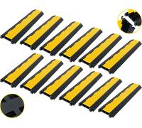 12 Passage de Cable Sol 2 Canaux Rampe Caoutchouc Protection des Cables Max.7,5t