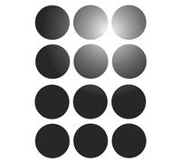 12 Pastilles adhésives réfléchissantes pour signalisation 4cm Noir Réfléchissant