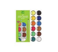 Djeco Palette de gouache 12 pastilles 12 couleurs – Classique