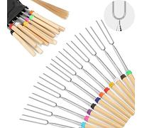 12 PC Brochettes Télescopiques Acier Inoxydable - Brochettes pour -Bis zu 32 Zoll Verstellbar,Pique a Brochette,Barbecook Kebab