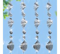 12 Pcs 3D Effaroucheur Oiseaux Spirale Réfléchissante,Répulsif Oiseaux Extérieur,Spirale Répulsif Pigeon,360° Réfléchissant Anti-Oiseaux pour Jardin,Balcon,Arbres Fruitiers,Maison,Protection Cultures